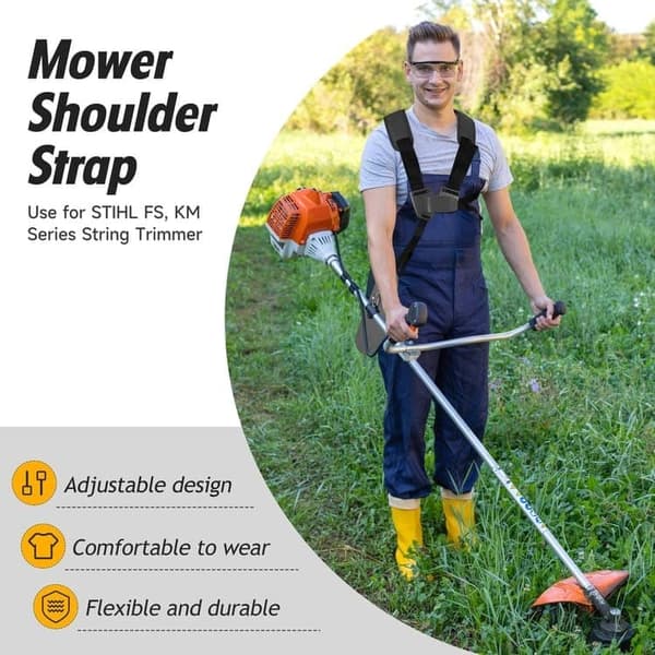 Moorle Brush Slynge, Holdbar Skulderrem til Trimmer - Nylon, Slynge til Trimmer & Børstesav