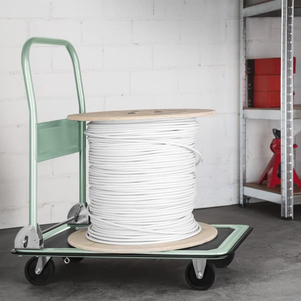 Plattformsvagn hopfällbar max 150 kg - vit