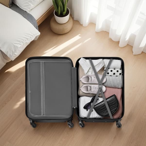 Rejsekuffertsæt hardcase sort