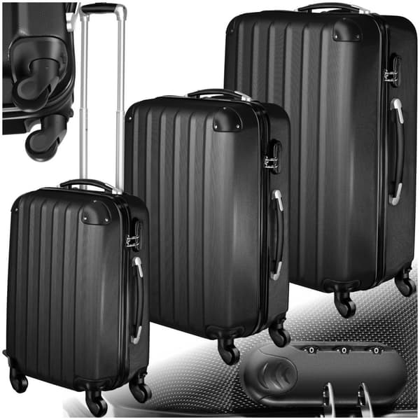Rejsekuffertsæt hardcase sort
