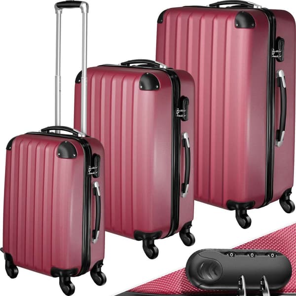 Kuffertsæt hardcase - rød