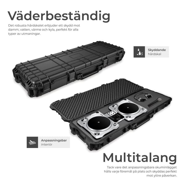Universalbox Vapenfodral lång - svart