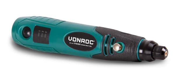 VONROC Multiværktøj 4V | Batteridrevet - opladelig | Inkl. oplader og 31 dele tilbehør