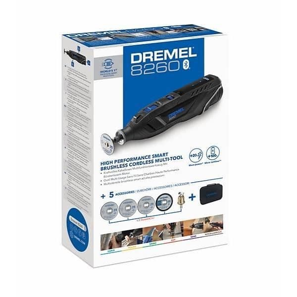 Ansluten 12V Dremel 8260 sladdlös multiverktyg (levereras med 5 tillbehör)