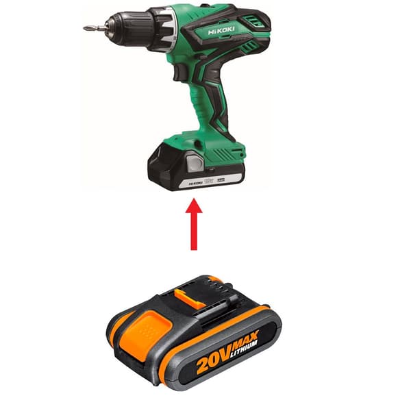 Batteriadapter Worx till Hitachi / HiKOKI