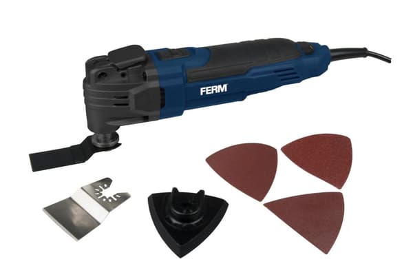 FERM OTM1007 Multiværktøj - Oscillerende - 300W - Inkl. kuffert og 7 stk. tilbehør