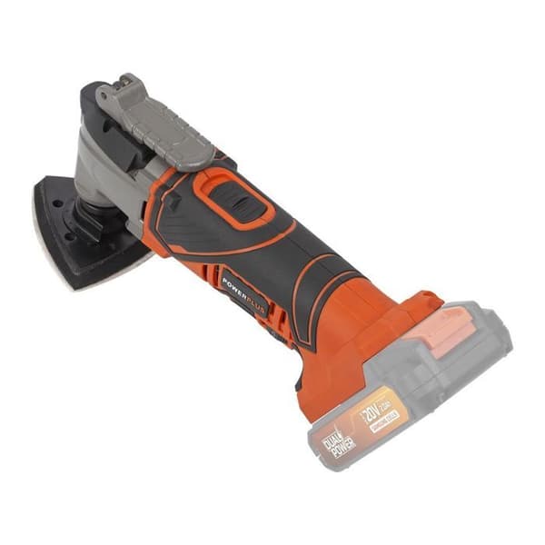 20V trådlös oscillerande multifunktionsverktyg + 5 Dual Power POWDP4060 Tillbehör - Levereras utan batteri eller laddare