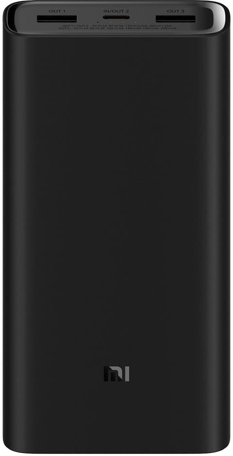 Xiaomi | Power Bank | 20000 mAh | USB-C, USB A | Black Svart
