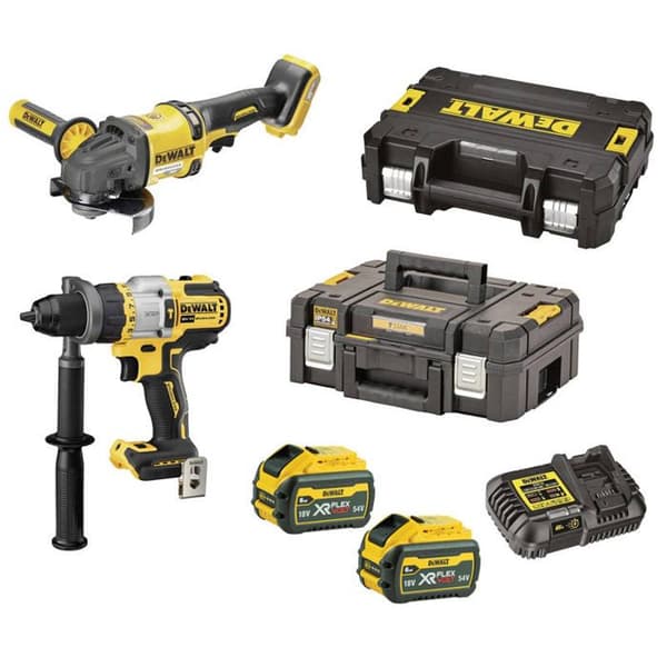 Dewalt DCK2016T2T-QW sladdlös slagborrmaskin - 3 hastigheter - Sladdlös vinkelslip + batteri