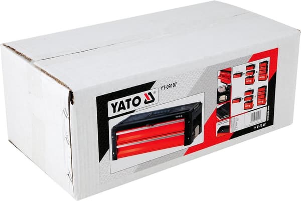 Yato YT-09107 små dele/værktøjskasse Metal Sort, Rød