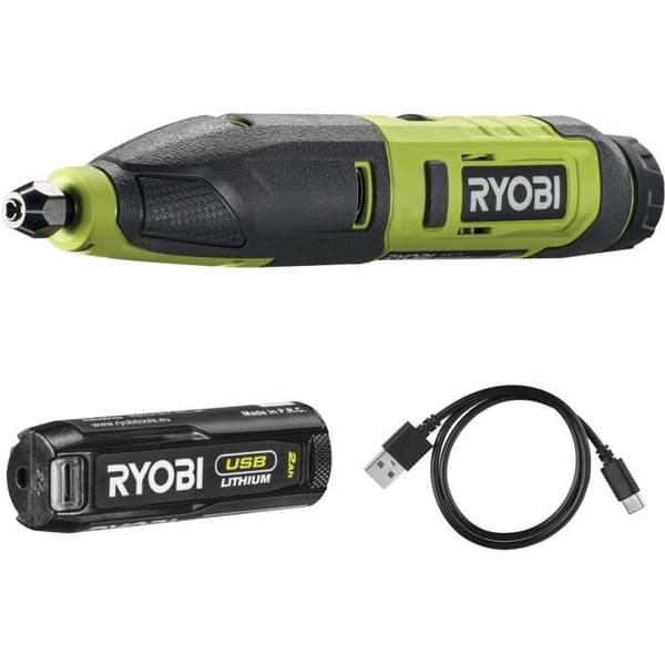 Träklippa 4V - RYOBI - RPC4-120G - 14 000 cp/min - USB-C - Batteri 2,0 Ah - 3 st chisel
