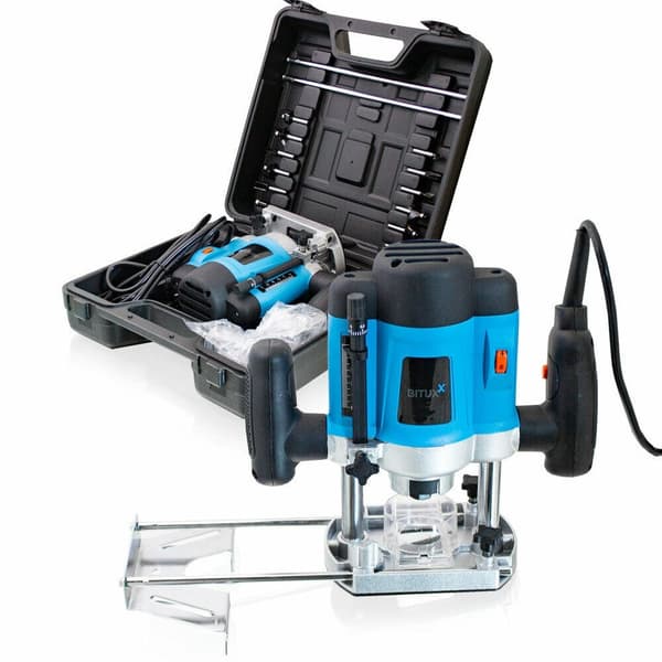 Kantfr?ser 1200W, 12 hoveder i kuffert, topspindels?t