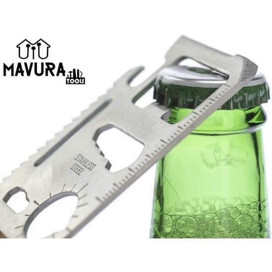 MAVURA Multitool »MAVURATools VERKTYGSKORT 14 i 1 multifunktionskort verktygskort med flera fickor i rostfritt stål multifunktionskort