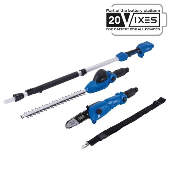 2 i 1 verktygssax + sladdlös häcksax - SCHEPPACH C-PHTS410-X- 20V IXES - utan batteri eller laddare