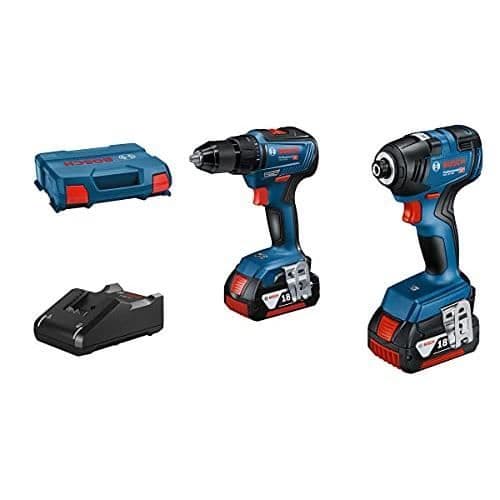 KOMBOKIT 2 18V VERKTYG: GDR 18V-200 + GSR 18V-55 + GBA 18V 2x4,0Ah + GAL 18V-40