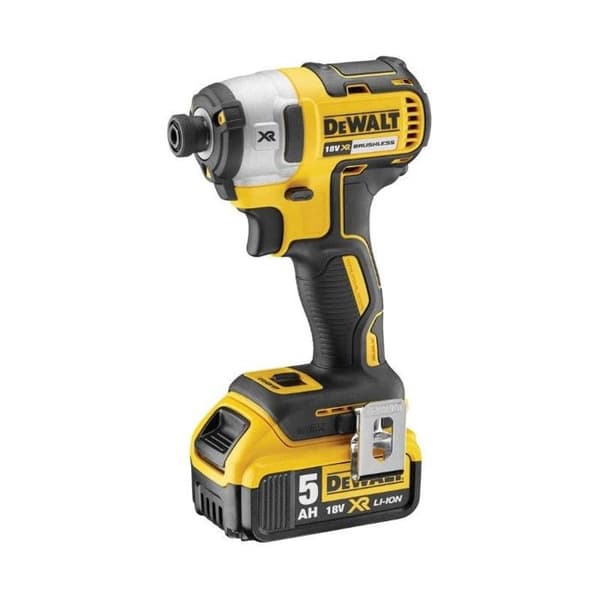 Pack med 3 verktyg 18V (DCF887 + DCD796 + DCG405) + 2 batterier 5Ah + laddare + TSTAK-väska - DEWALT - DCK384P2T-QW
