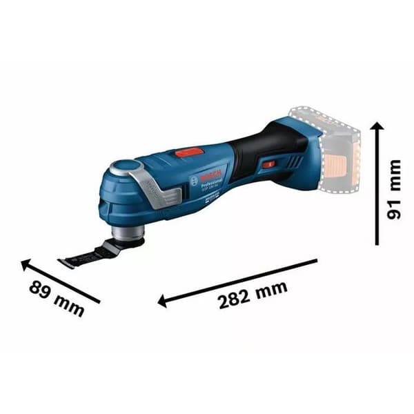 18V oscillerande verktyg GOP 18V-34 (Utan batteri eller laddare) + tillbehörssats i L-BOXX box - BOSCH - 06018G2002
