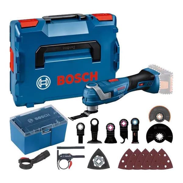 18V oscillerande verktyg GOP 18V-34 (Utan batteri eller laddare) + tillbehörssats i L-BOXX box - BOSCH - 06018G2002