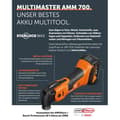 Miniatyrbild 3 av 3: Trådlös multifunktionsverktyg - Fein - Multimaster AMM 700 Max Top - 2 batterier - Laddare - StarlockMax
