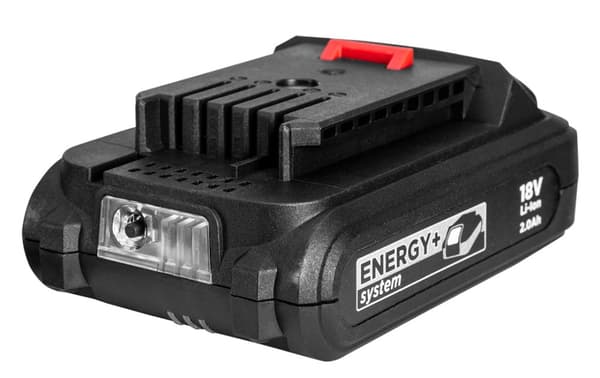 Energy+ 18V ledningsfri boremaskine, Li-Ion, 10 mm Chuck, 2Ah batteri, kasse