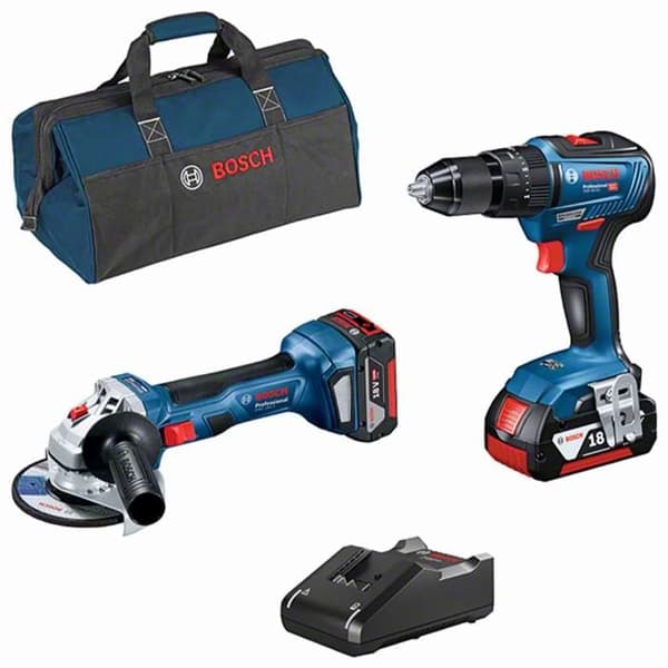 KIT 2 Verktyg BOSCH GSR/GWS/GKS/GSA/GST + 2 x batteri 18V 4.0Ah Li-Ion - 0615990M4A
