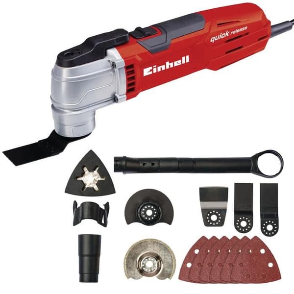 Einhell Multifunktionsverktyg TE-MG 300 EQ (300 W, Elektronisk variator, Snabbspärr) Levereras med tillbehör