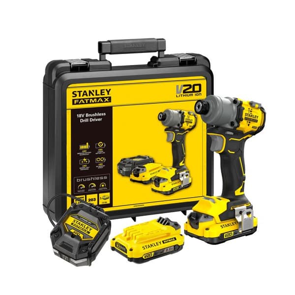 Slagskruvdragare - STANLEY - SFMCF830D2K-QW - 203 Nm - 18V - 2 Batterier 2 Ah