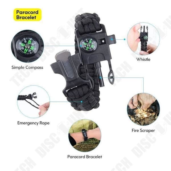 TD® Kit Survival Set 13 i 1 Outdoor Emergency Survival Kits Multifunktionsverktyg Vandring Survival Tool