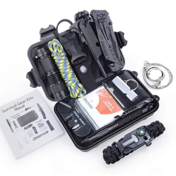 TD® Kit Survival Set 13 i 1 Outdoor Emergency Survival Kits Multifunktionsverktyg Vandring Survival Tool