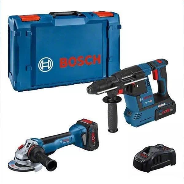 KOMBO KIT 2 VERKTYG 18V: GWS 18V-10 P+ GBH 18V-26+ ProCORE18V 2x5,5Ah + GAL 1880
