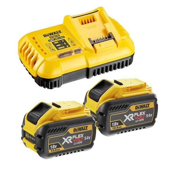 Pack energi XR Flexvolt 2x 18V/54V 12Ah/4Ah + Laddare - DEWALT - DCB118Y2-QW