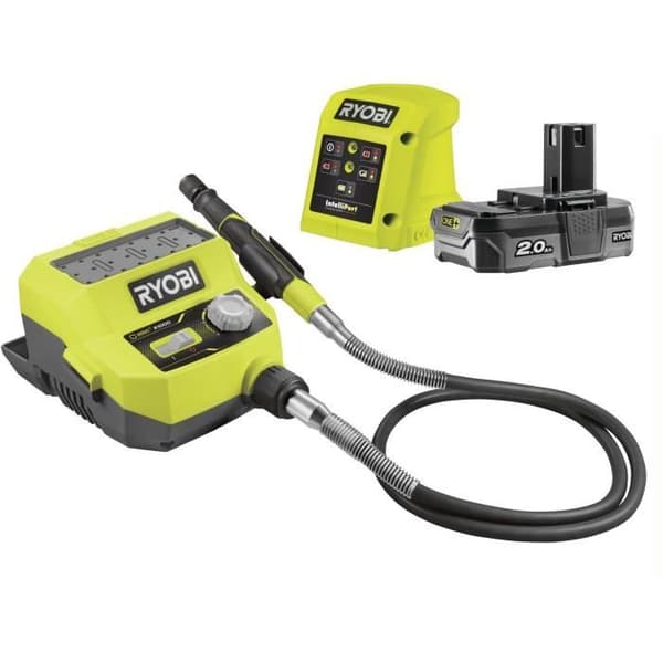 18V mini multiverktyg - RYOBI - RRTS18-120GA35 - 4 000-35 000 rpm - Levereras med 2,0 Ah batteri, laddare &amp; 35 tillbehör