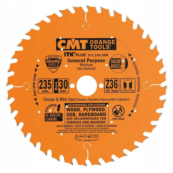 CMT Træsav 235x30x36Z / Langsnit
