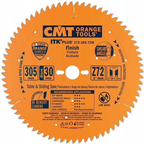 CMT Træsav 305x30x72Z / Krydssnit