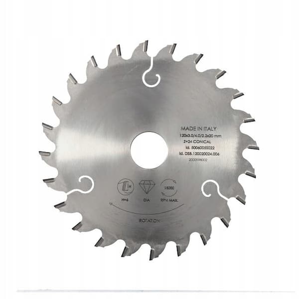 DIAMOND-suunnikkaan muotoinen uurtosaha 120x20x24Z / PCD H6