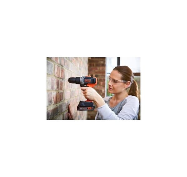 BLACK & DECKER, batteridrevet drill/driver med 2,0 Ah/4,0 Ah batteri, BCD003MEM2K-QW