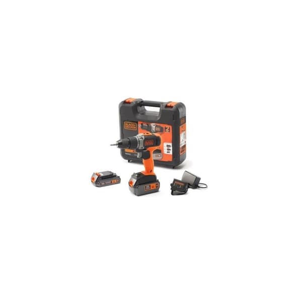 BLACK & DECKER, batteridrevet drill/driver med 2,0 Ah/4,0 Ah batteri, BCD003MEM2K-QW