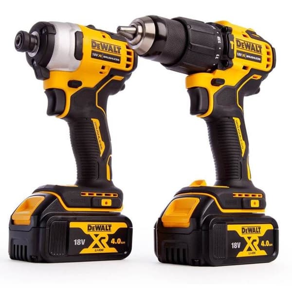Paket med 2 18V verktyg (DCD709/DCF809) + 2 4 Ah batterier + laddare + låda DT70708 T-STAK - DEWALT - DCK2062M2T
