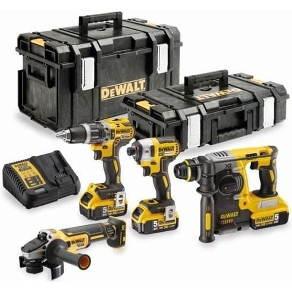 Kit med 4 elverktyg - DeWalt - DCK422P3 - 18V - 5Ah Li-Ion - Borstlös