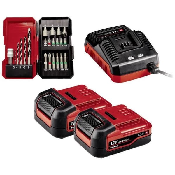 Sladdlös borrmaskin Einhell TE-CD 12/1 Li +22+CL (2x2,0Ah) 4513598 12 V 2 Ah Li-Ion + 2 batterier, + tillbehör