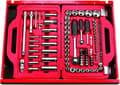 Miniatyrbild 2 av 2: Usag - U06010011 -601 1/4-1/2 J100-Sortiment av insexhylsor och bits i modullåda (100 stycken)-