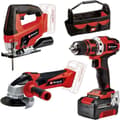 Miniatyrbild 2 av 3: Einhell TE-TK 18/3 Li Kit JS+CD+AG Power X-Change verktygsset 4257241 för gör-det-själv-entusiaster i en väska