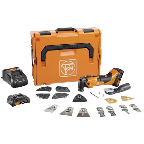 Fein AMM 500 PLUS CE-Set 71293868000 Sladdlöst multiverktyg + 2 batterier, + laddare, + tillbehör, + fodral