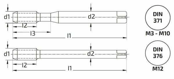 Klk multifunktionsverktyg - M614026 - Hane HC15TC-PM M 8 DIN371/C H-TiCN
