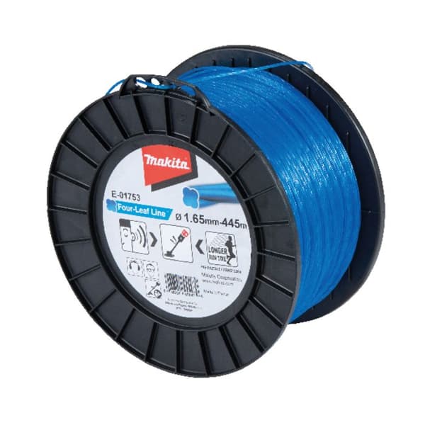 Fil nylon Trefle torsad - MAKITA - E-01753 - 1,65 mm - 445 m - Idealiskt för trädgårdsarbete