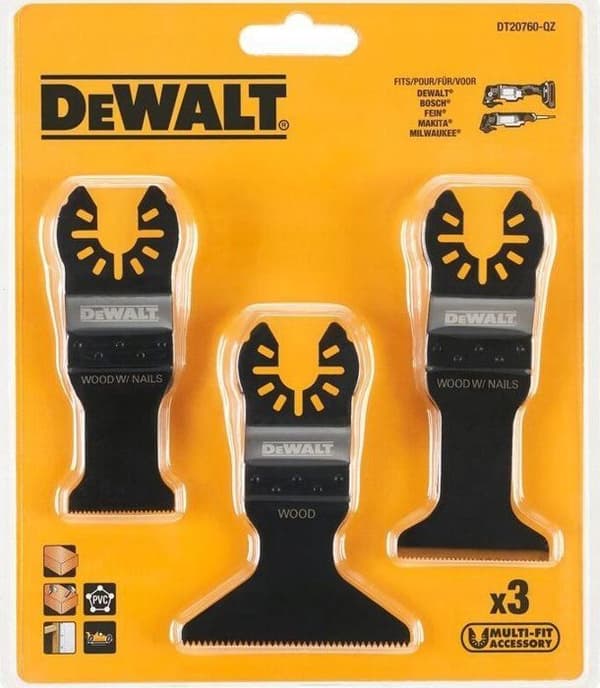 Dewalt multiverktyg - DT20760 - zestaw 3 szt brzeszczoty multiverktyg