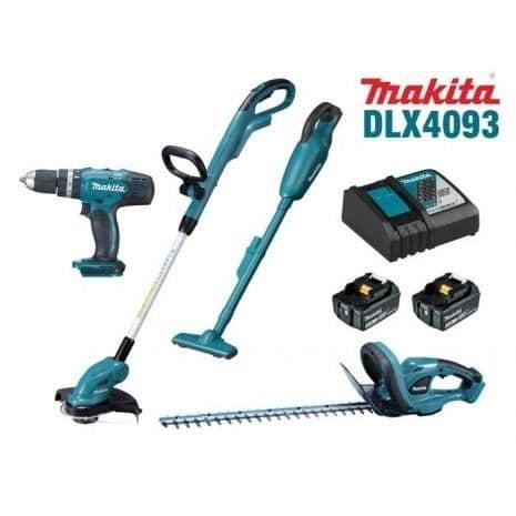 Paket 4 Makita 18V 2X3 Ah sladdlösa verktyg - DHP453+DUH523+DUR181+DUL180