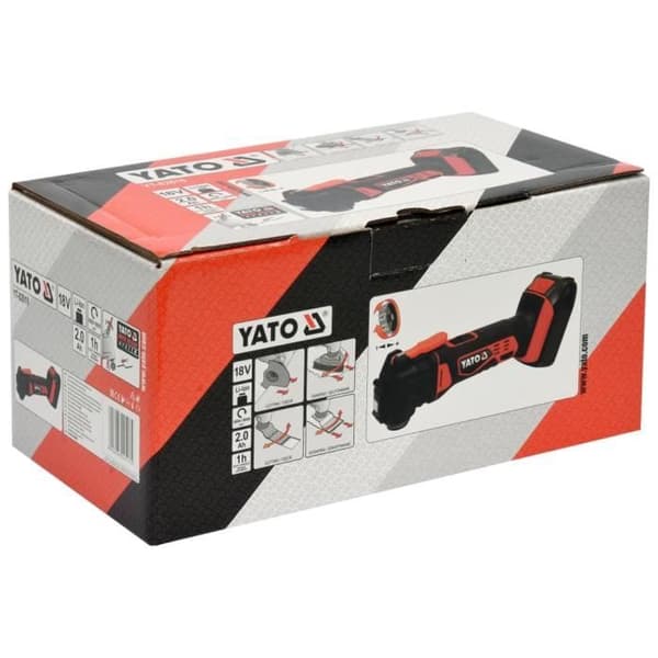 YATO oscillerande multiverktyg med 2,0 Ah 18 V Li-Ion-batteri