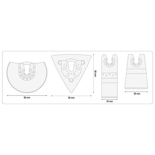 YATO oscillerande multiverktyg med 2,0 Ah 18 V Li-Ion-batteri