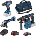 Miniatyrbild 1 av 5: Combi-kit 3 verktyg 18V: GSR + GWS + GBH + 2 ProCORE18V-batterier (1 på 4,0 Ah + 1 på 8,0 Ah) + GAL-laddare + verktygsbag